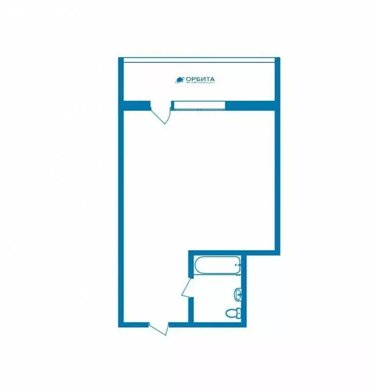 Квартира-студия: Тюмень, Олимпийская улица, 12 (17.1 м) - Фото 1