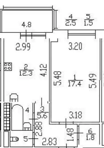 1-к кв. Санкт-Петербург Малая Каштановая аллея, 9к1 (41.0 м) - Фото 1