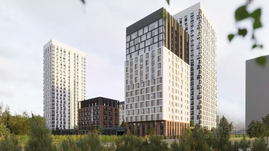 2-к кв. Свердловская область, Екатеринбург ВИЗ жилрайон, Риверсайд ... - Фото 1