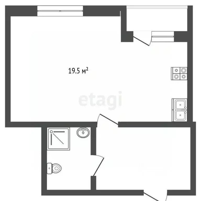 Студия Ярославская область, Ярославль ул. Брагинская, 18к3 (30.0 м) - Фото 1