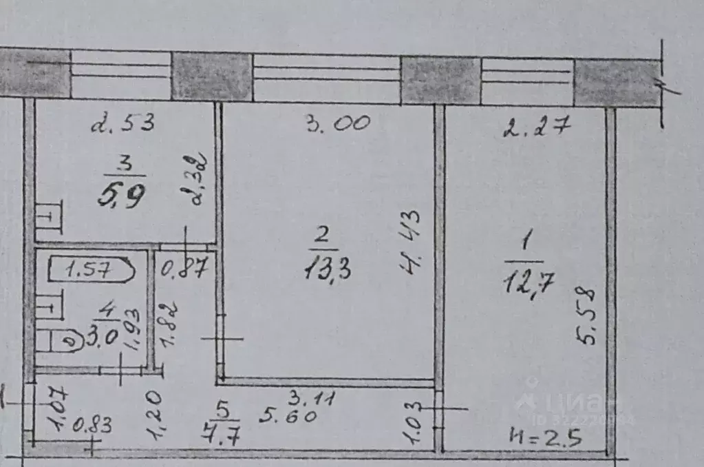 2-к кв. Алтайский край, Барнаул ул. Антона Петрова, 140 (42.3 м) - Фото 1