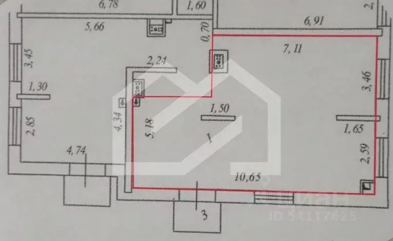 Торговая площадь в Московская область, Одинцово Сосновая ул., 13 (60 ... - Фото 2