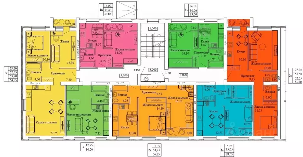 2-к кв. Ивановская область, Кохма Просторный мкр,  (53.8 м) - Фото 2