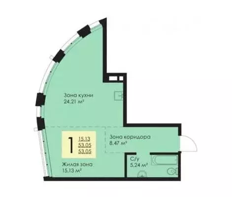 1-комнатная квартира: Екатеринбург, улица Радищева, 24 (57.3 м) - Фото 1