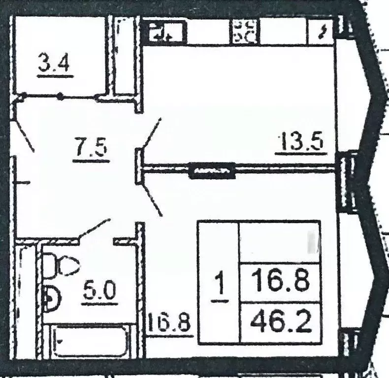 2-к кв. Москва ул. Архитектора Щусева, 2к1 (50.0 м) - Фото 1