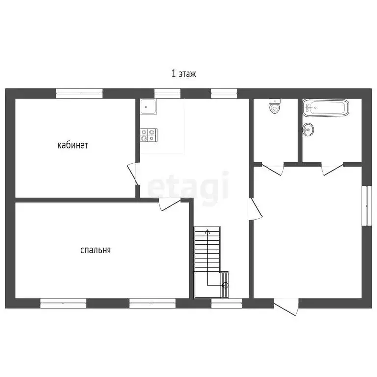 Дом в село Большое Алексеевское, Центральная улица (78 м) - Фото 1