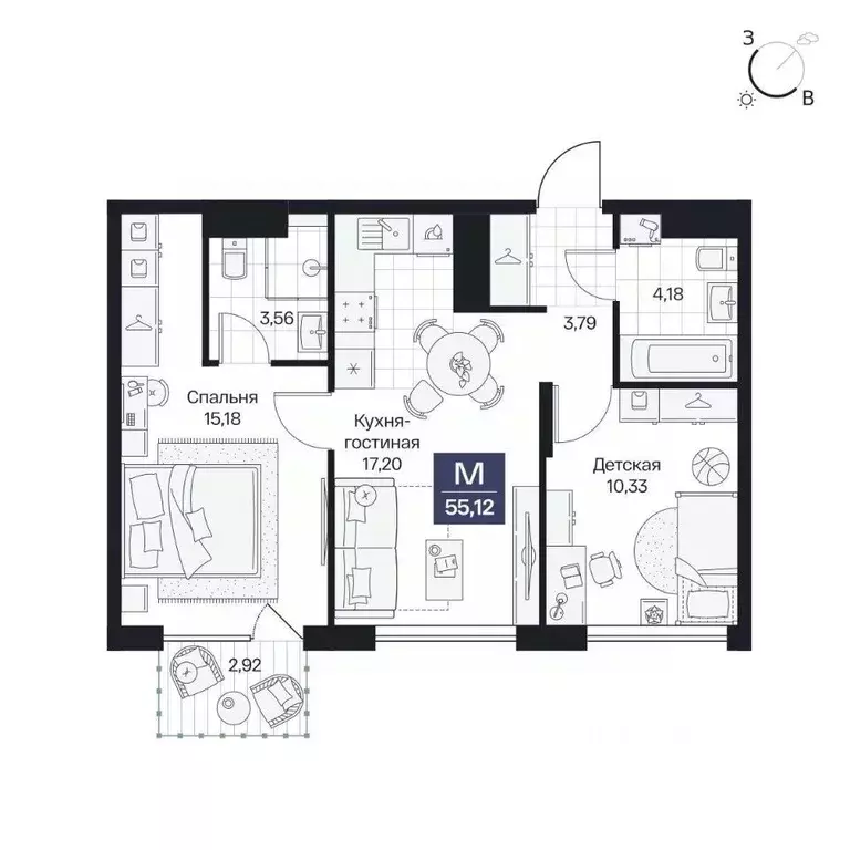 2-к кв. Волгоградская область, Волгоград просп. Имени В.И. Ленина, 59Г ... - Фото 1