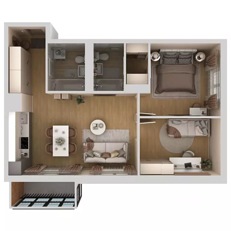 3-к кв. Пермский край, Пермь ул. 3-я Нейвинская, 5 (59.1 м) - Фото 2