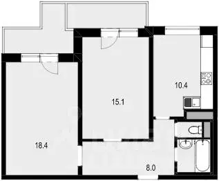 2-к кв. Москва ул. Твардовского, 4К1 (55.7 м) - Фото 1