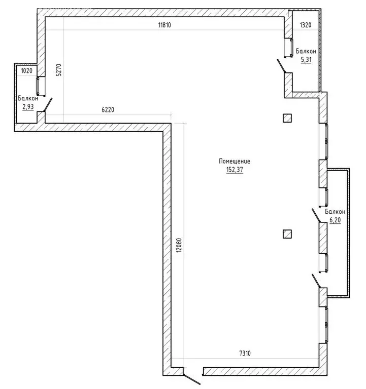 Квартира-студия: Нальчик, улица Биттирова, 123 (153 м) - Фото 1