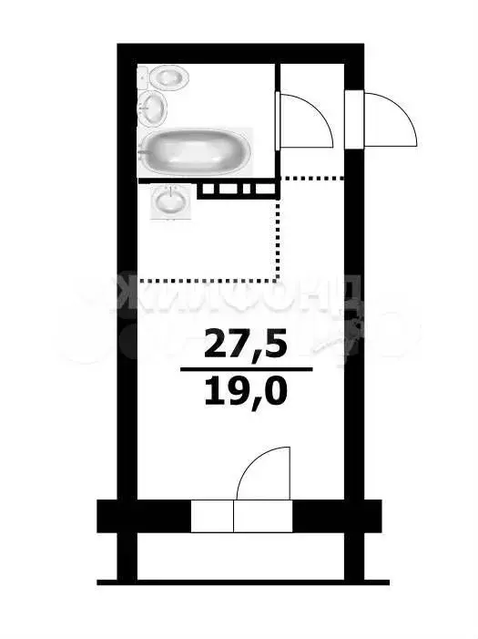 Квартира-студия, 27,5 м, 9/17 эт. - Фото 0