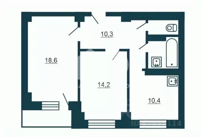 2-к кв. Новосибирская область, Новосибирск ул. Красных Зорь, 1 (52.5 ... - Фото 2