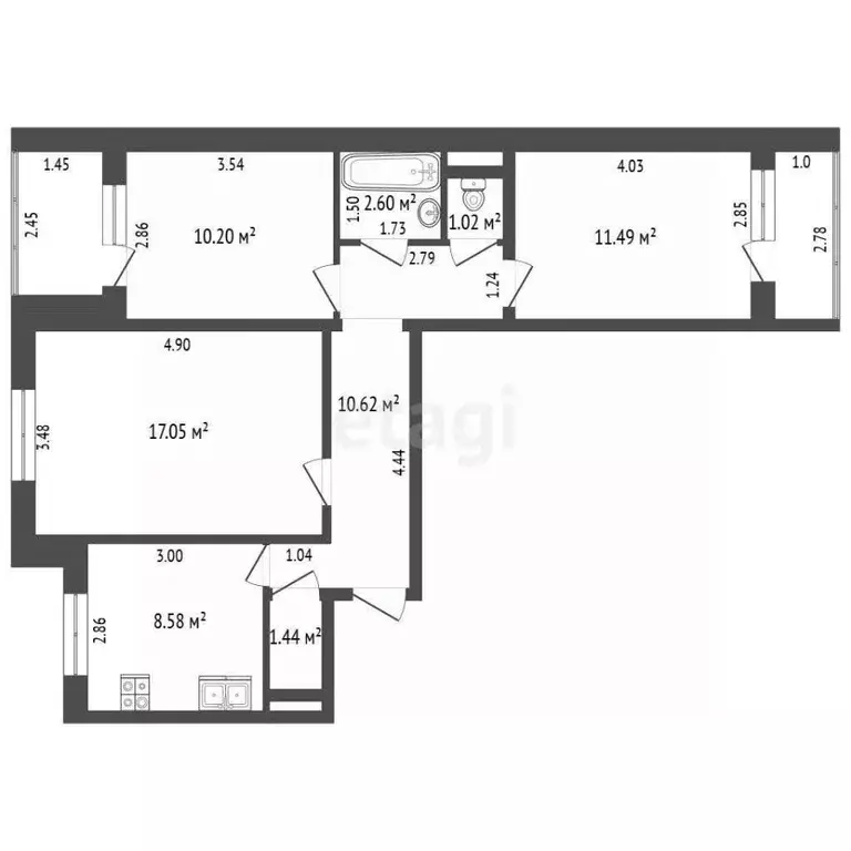 Комната Ульяновская область, Ульяновск просп. Ленинского Комсомола, 23 ... - Фото 2