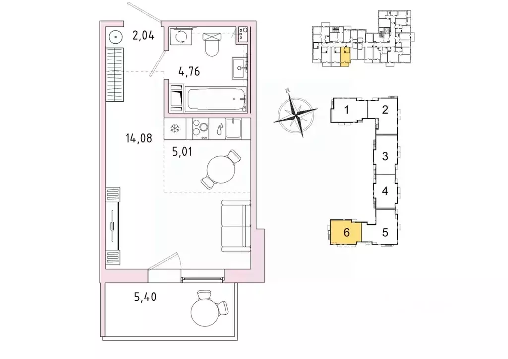 1-к кв. Ленинградская область, Гатчина Въезд мкр,  (27.51 м) - Фото 1