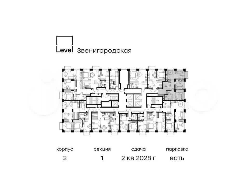 3-к. квартира, 72,6 м, 3/64 эт. - Фото 1