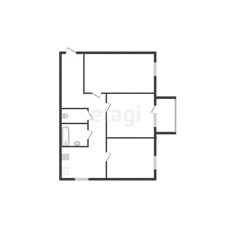 3-комнатная квартира: Миасс, улица Лихачёва, 23 (54.3 м) - Фото 1