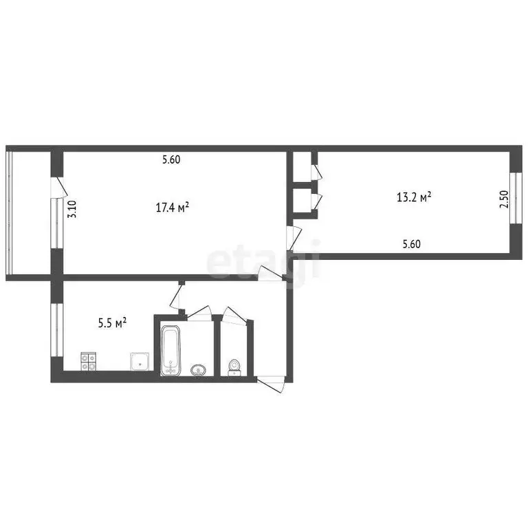 2-комнатная квартира: Петропавловск-Камчатский, Садовый переулок, 6 ... - Фото 1