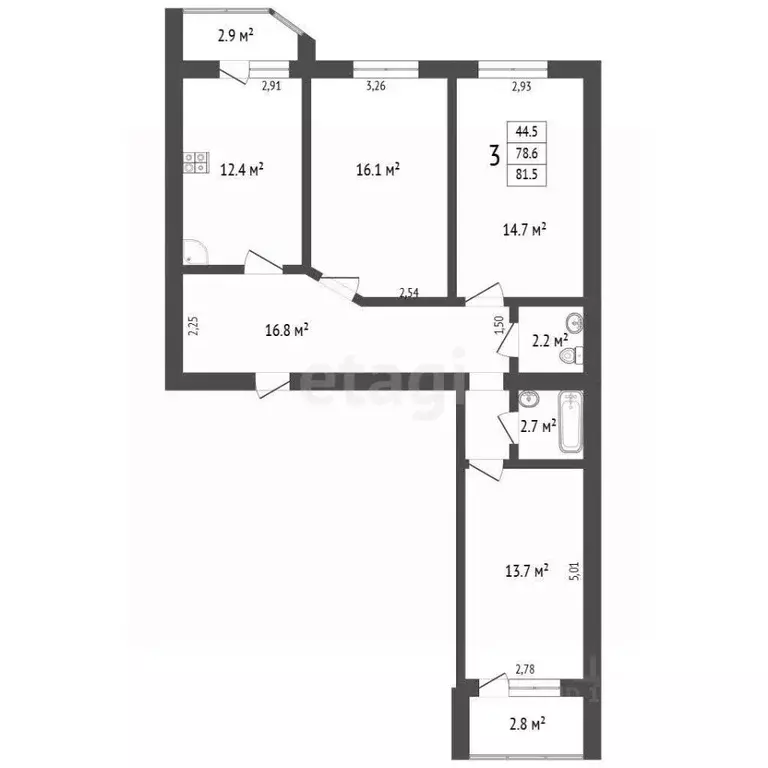 3-к кв. Владимирская область, Ковров аллея Победителей, 4 (78.9 м) - Фото 2