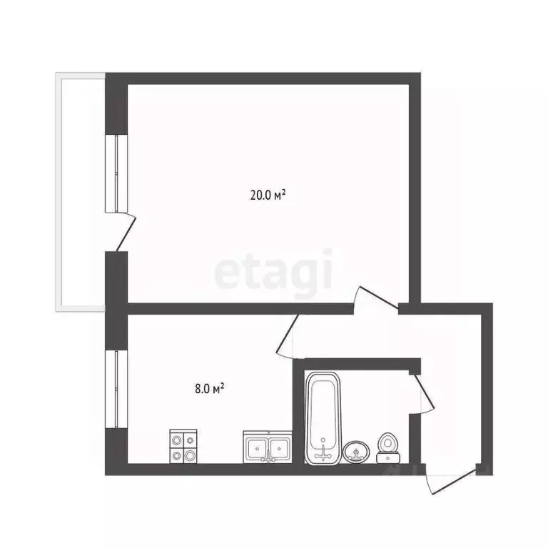 1-к кв. Севастополь Гагаринский муниципальный округ, ул. Военных ... - Фото 2