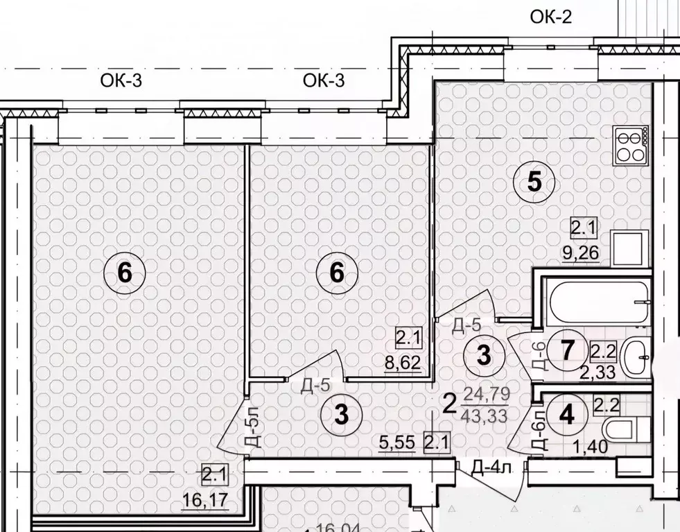 2-к кв. Нижегородская область, Кстово ул. Герцена, 6к3 (43.33 м) - Фото 2
