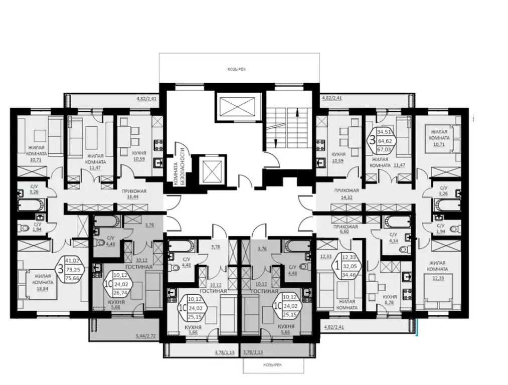 1-к кв. Пермский край, д. Кондратово ул. Н.М. Яблокова, 4 (34.46 м) - Фото 2