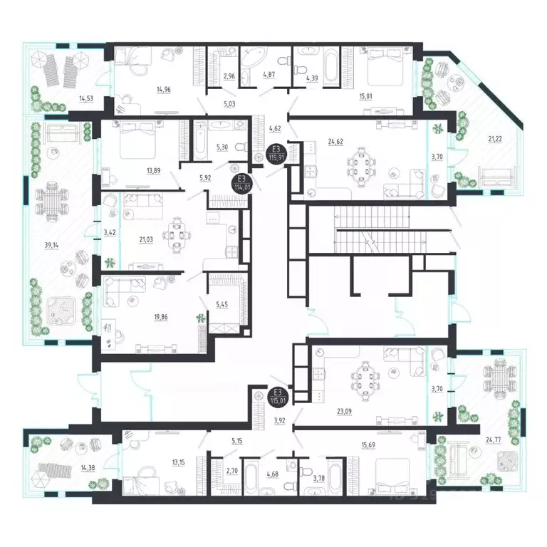 2-к кв. Тульская область, Тула  (115.01 м) - Фото 1