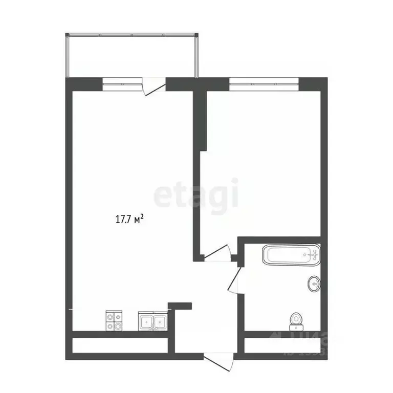 1-к кв. Тюменская область, Тюмень ул. Краснооктябрьская, 4Ак2 (38.5 м) - Фото 2