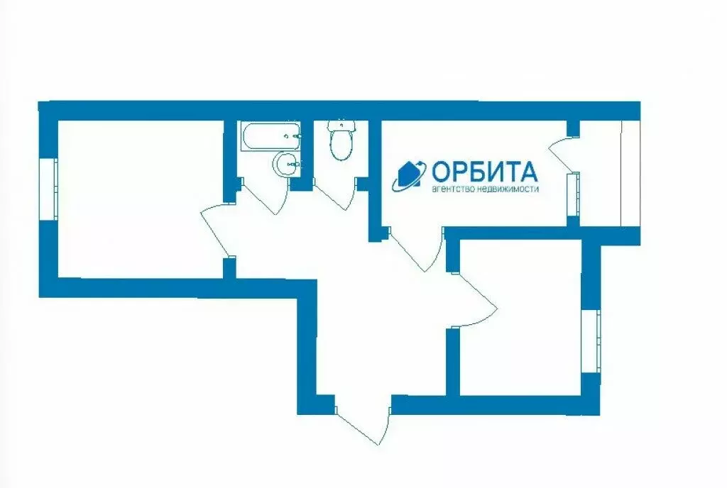 2-комнатная квартира: Тюмень, улица Баумана, 111 (50 м) - Фото 1