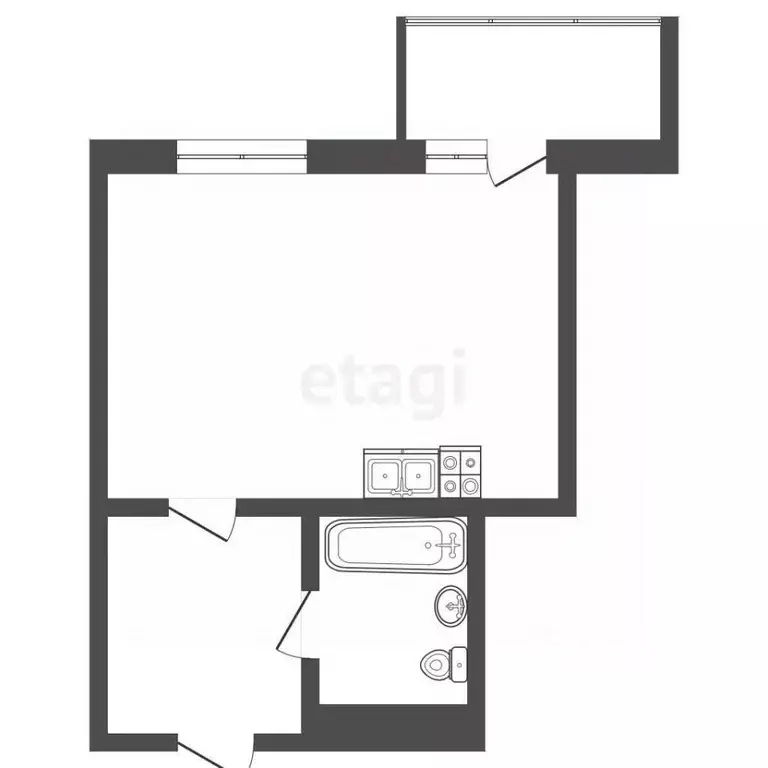 Студия Санкт-Петербург Усть-Славянка тер., ул. Заводская, 15 (24.9 м) - Фото 2