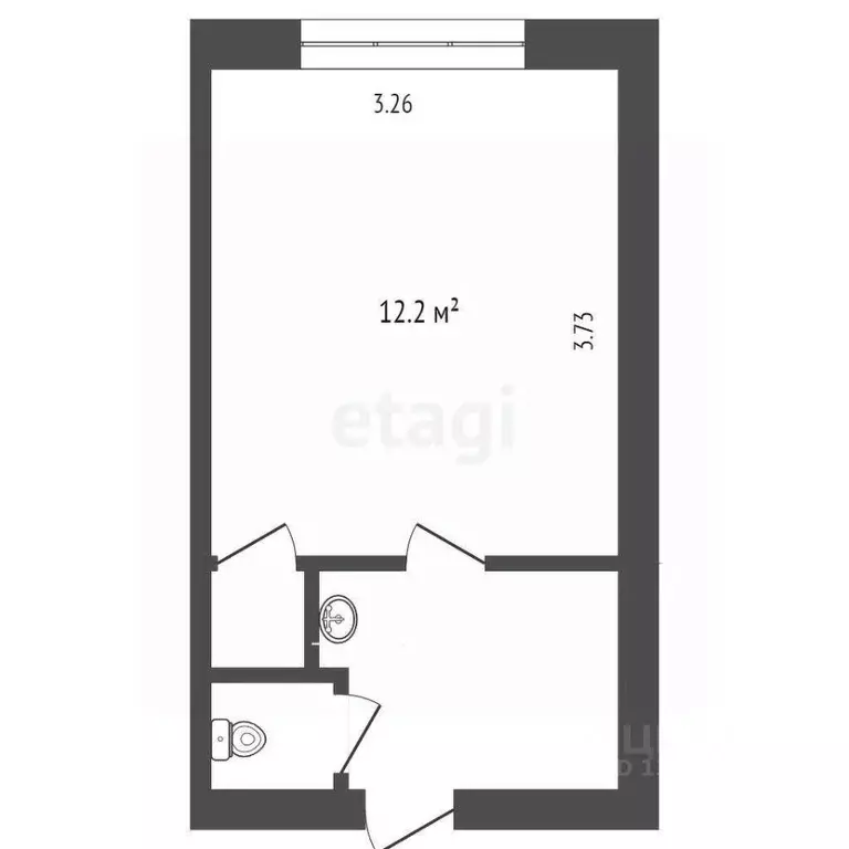 Студия Тюменская область, Тюмень Тарманы мкр, ул. Малышева, 24 (17.1 ... - Фото 2