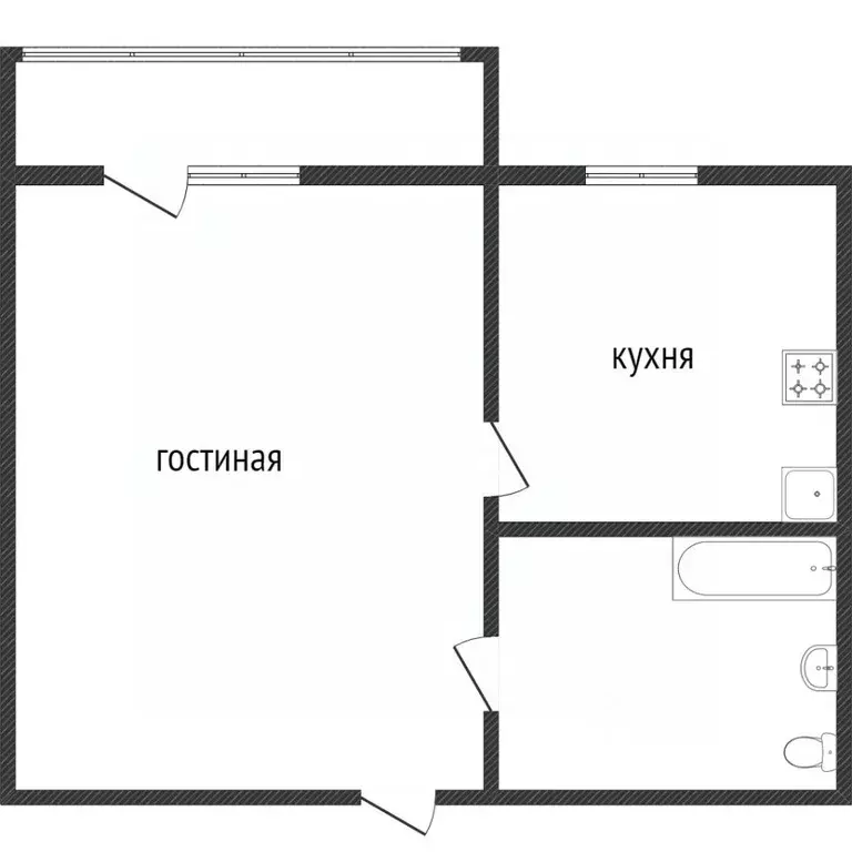 1-к кв. Бурятия, Улан-Удэ Тобольская ул., 161 (37.7 м) - Фото 2