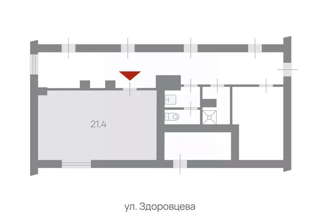 Офис в Санкт-Петербург ул. Здоровцева, 10 (21 м) - Фото 1