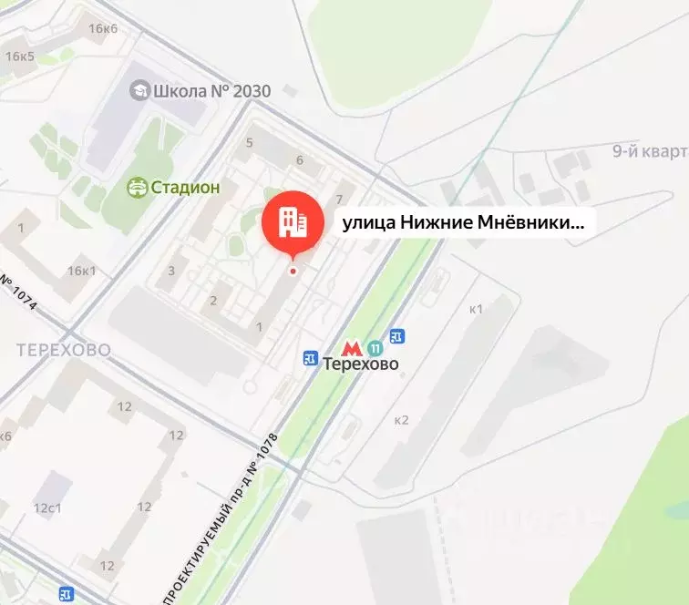 1-к кв. Москва ул. Нижние Мневники, 20 (42.0 м) - Фото 2