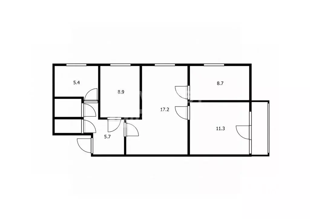 4-к кв. Кировская область, Киров ул. Розы Люксембург, 34 (62.1 м) - Фото 1