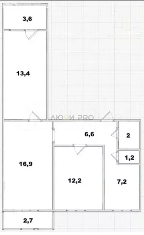 3-комнатная квартира: Уфа, Казанская улица, 10 (63.3 м) - Фото 1
