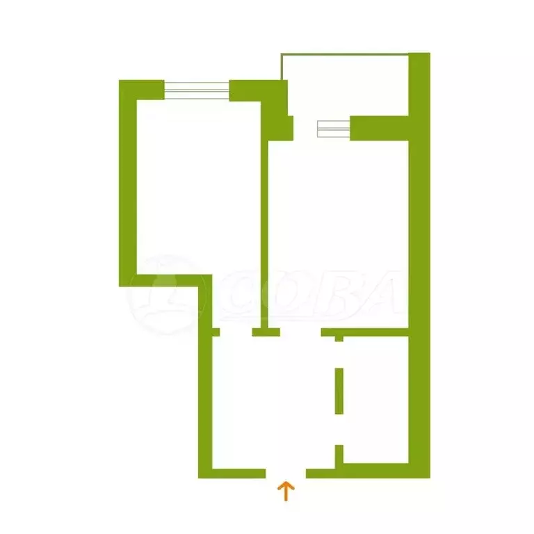 1-комнатная квартира: Тюмень, улица Прокопия Артамонова, 8 (42.7 м) - Фото 2