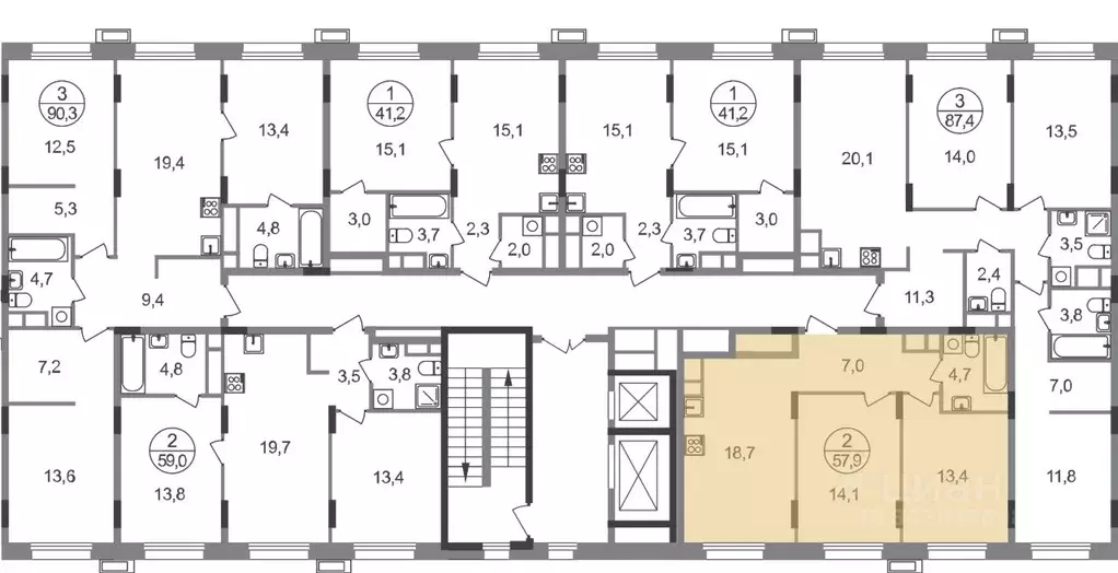 2-к кв. Московская область, Одинцовский городской округ, Заречье пгт ... - Фото 2