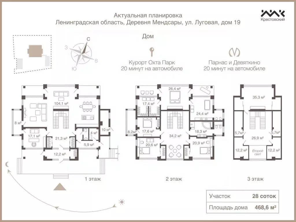 Коттедж в Ленинградская область, Всеволожский район, Бугровское ... - Фото 2