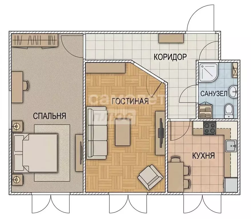 2-к кв. Московская область, Ступино городской округ, Михнево пгт ул. ... - Фото 2