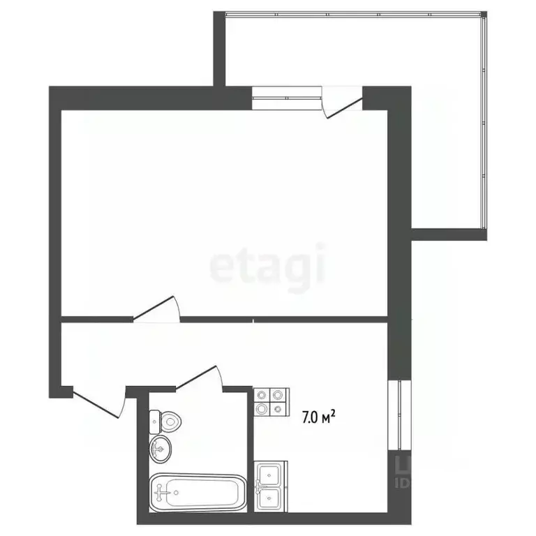 1-к кв. Московская область, Воскресенск Советская ул., 15/11 (33.5 м) - Фото 2