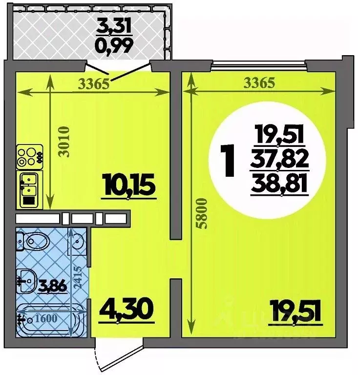 1-к кв. Краснодарский край, Новороссийск Город у Моря жилой комплекс ... - Фото 0