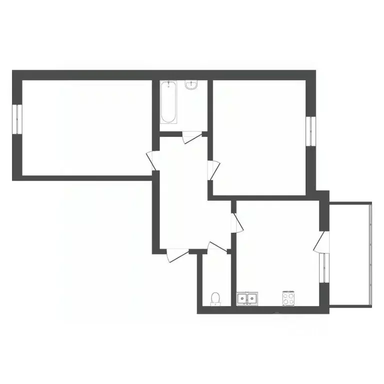 2-к кв. Тюменская область, Тюмень ул. Мельникайте, 138А/1 (52.0 м) - Фото 2