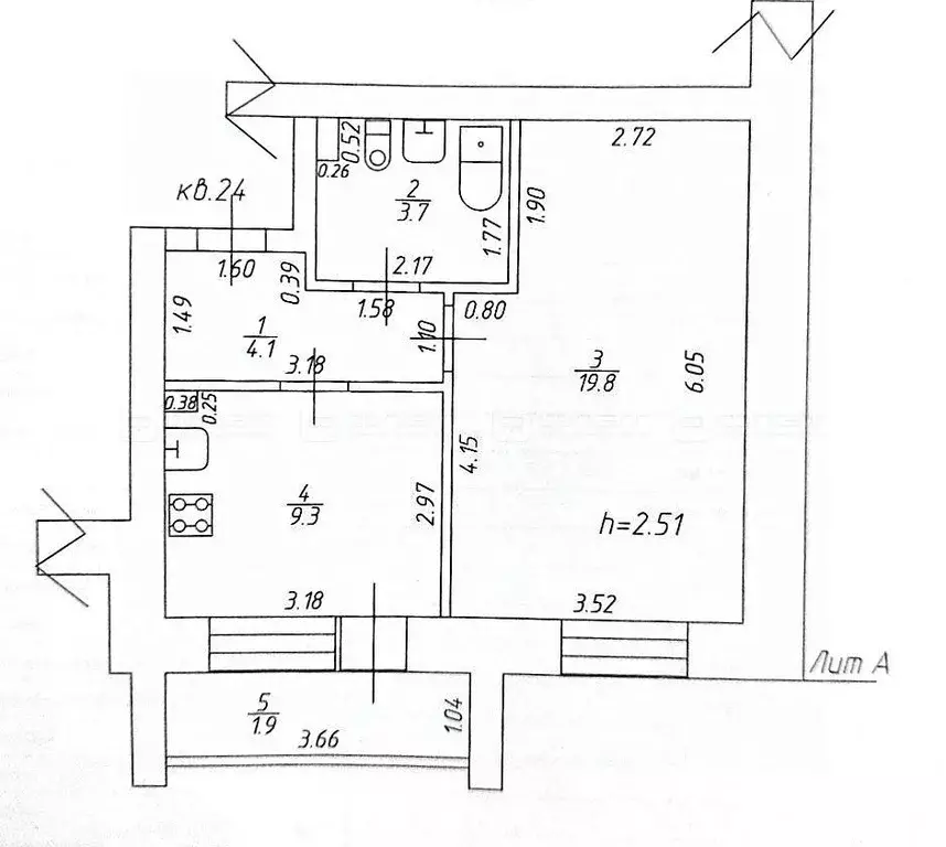1-к кв. Татарстан, с. Верхний Услон ул. Дальняя, 31 (37.0 м) - Фото 2
