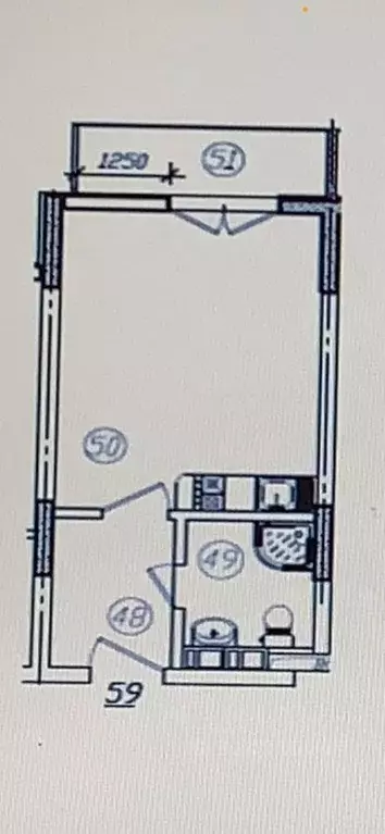 Студия Краснодарский край, Сочи ул. Искры, 88 (24.9 м) - Фото 2