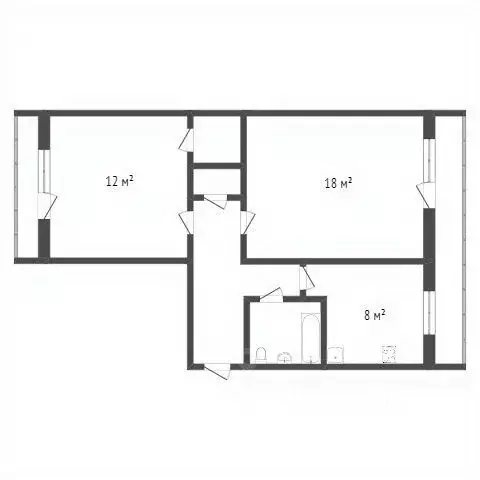 2-к кв. Воронежская область, Воронеж Мало-Смоленская ул., 8 (27.0 м) - Фото 2