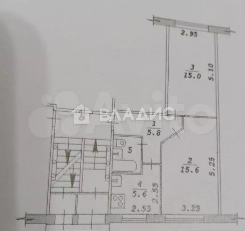 2-к. квартира, 45 м, 1/5 эт. - Фото 0