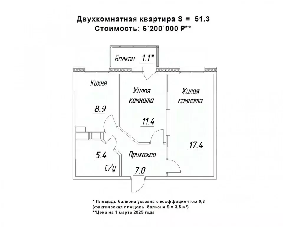 2-к кв. Карелия, Петрозаводск ул. Зайцева, 70Б (51.3 м) - Фото 0