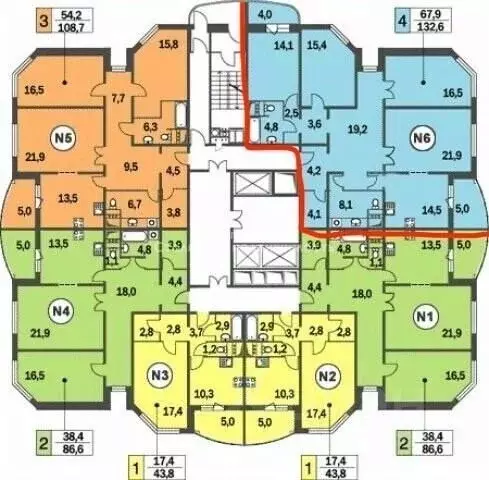 4-к кв. Москва, Москва, Московский г. ул. Москвитина, 5к2 (99.0 м) - Фото 2