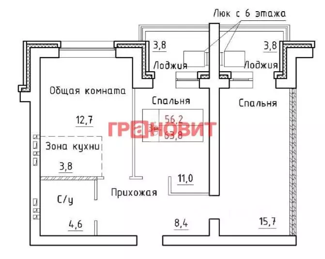 3-к кв. Новосибирская область, Новосибирский район, Мичуринский ... - Фото 1