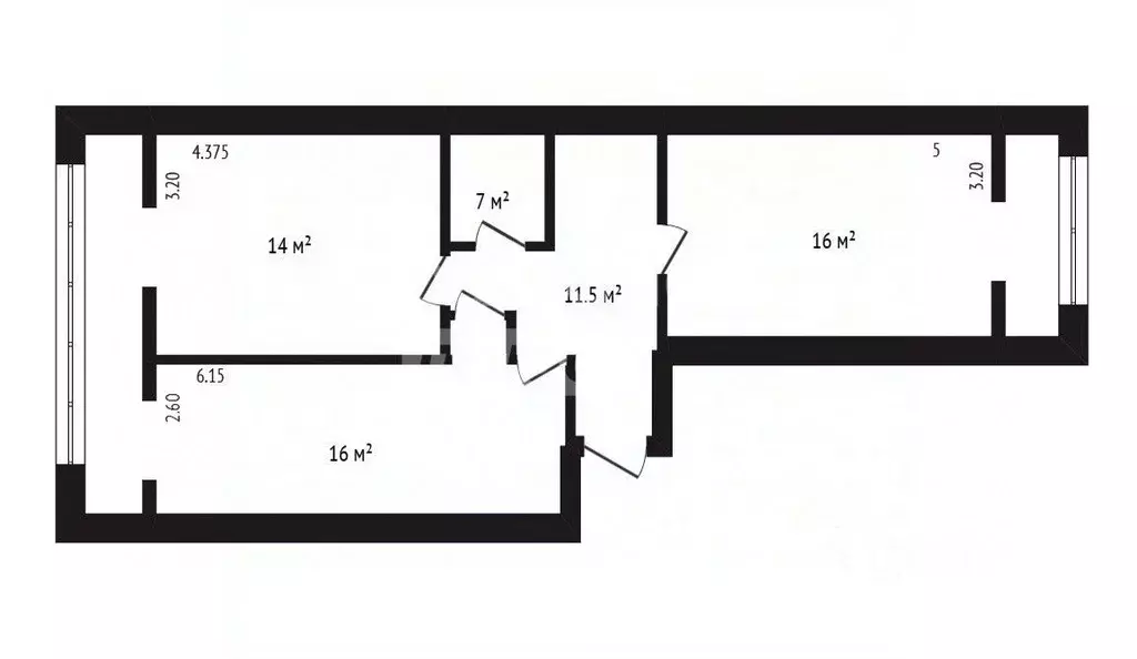 2-к кв. Дагестан, Дербент ул. Юрия Гагарина, 25 (60.0 м) - Фото 2